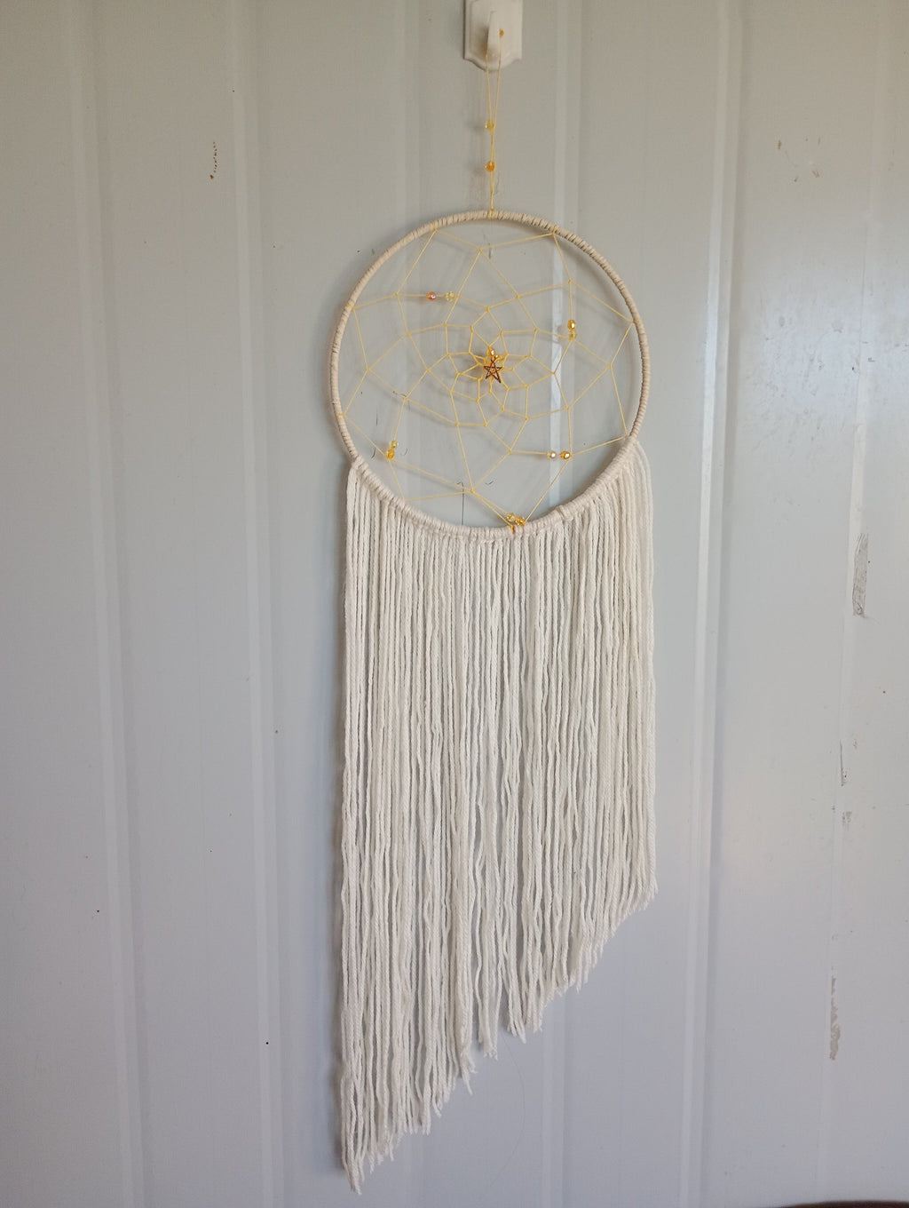 Yellow and Cream Dreamcatcher